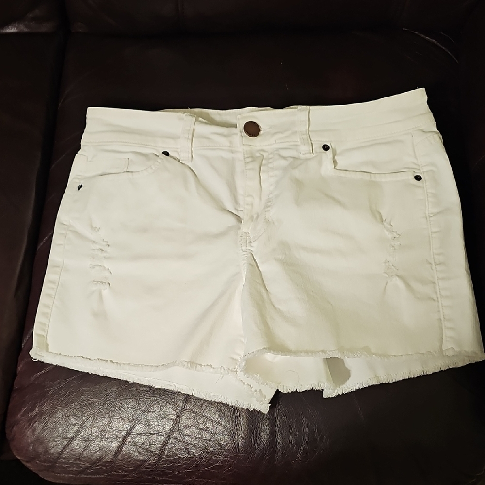 Women's White Denim Shorts